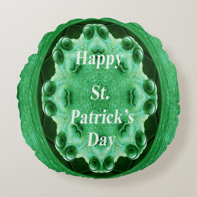 Gelukkig St. Patrick's Day.... Rond Kussen (Voorkant)