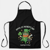 Gelukkig St. Patrick's Day Schattige Kabouter Schort (Voorkant)