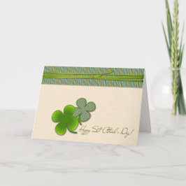 Gelukkig St. Patrick's Day. Shamrock Kaart