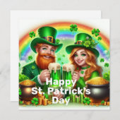 Gelukkig St. Patrick's Day Vakantied Kaart (Voorkant / Achterkant)