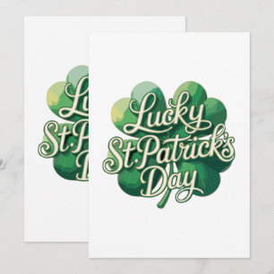 Gelukkig St. Patrick's Day Vintage Typografie Feestdagenkaart