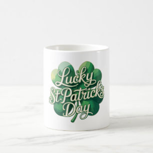 Gelukkig St. Patrick's Day Vintage Typografie Koffiemok