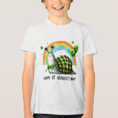 Gelukkig St. Patrick's Kids T-shirt met achterkant (Voorkant)