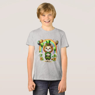 Gelukkig St. Patrick's Kids T-shirt met achterkant