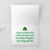 Gelukkig St. Patrick's Vouw Kerstkaart Feestdagen Kaart (Binnen)