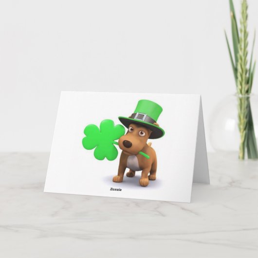 Gelukkig St. Patrick's Vouwvakantiewenskaart Feestdagen Kaart (Achterkant)