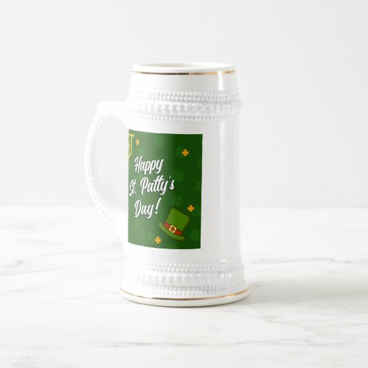 Gelukkig St. Patty's Dag. Bierpul (Voorkant links)