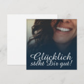 Gelukkig staat je goed! - Blauw (Voorkant / Achterkant)