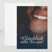 Gelukkig staat je goed! - Blauw (Voorkant / Achterkant)