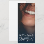 Gelukkig staat je goed! - Blauw (Voorkant / Achterkant)