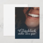 Gelukkig staat je goed! - Blauw (Voorkant / Achterkant)