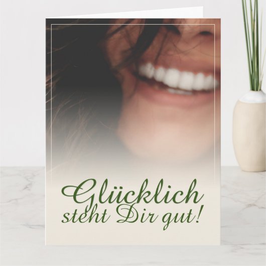 Gelukkig staat je goed! kaart (Voorkant)