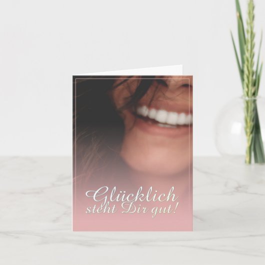 Gelukkig staat je goed! - Rosé Kaart (Voorkant)