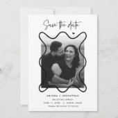 Gelukkig stel Sla de datum op weddingaankondiging Save The Date (Voorkant)
