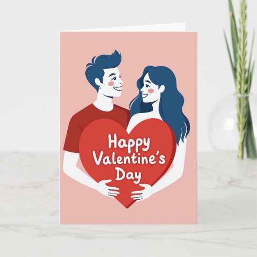 Gelukkig Stel Valentijnsdag Kaart (Voorkant)