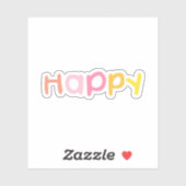 gelukkig sticker (Vel)