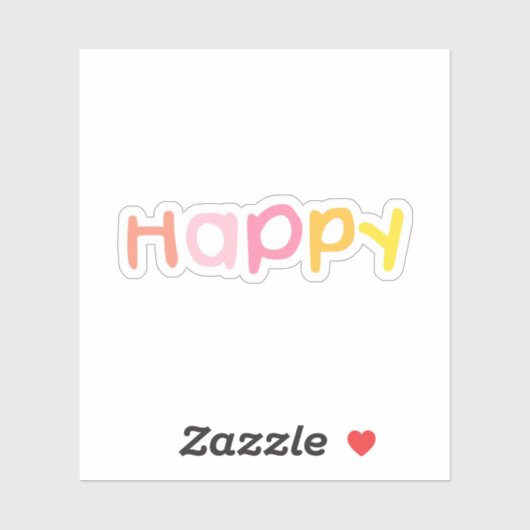 gelukkig sticker (Vel)