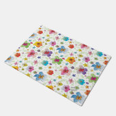 Gelukkig, stijlvol ventilatorpatroon kleurrijk deurmat (Schuin)