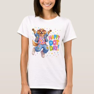 Gelukkig Stip Dag Goud Retriever Shirt, Schattig R T-shirt
