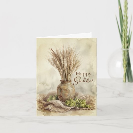 Gelukkig Sukkot Tarwe Kaart (Voorkant)