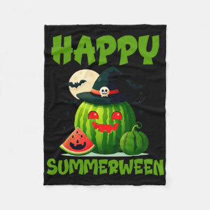 Gelukkig Summerween Zomer Watermeloen Jack-o-lante Fleece Deken