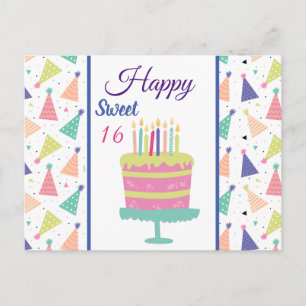 Gelukkig Sweet 16 Briefkaart