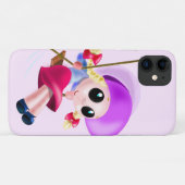 Gelukkig swingend meisje iPhone Case (Achterkant (horizontaal))
