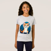 Gelukkig Tabby Kitten T-shirt (Voorkant volledig)