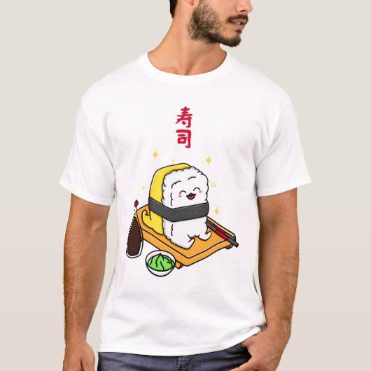 Gelukkig Tamago Sushi T-shirt (Voorkant)