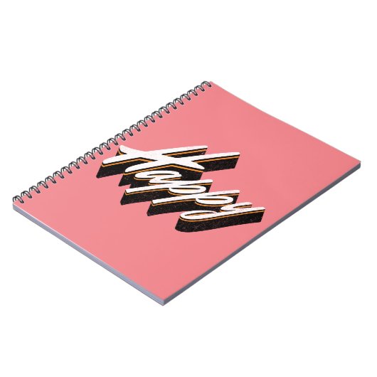 Gelukkig tekstontwerp notitieboek (Linkerzijde)