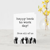 Gelukkig terug naar het werk dag, welkom terug kaart (Gele Bloem)