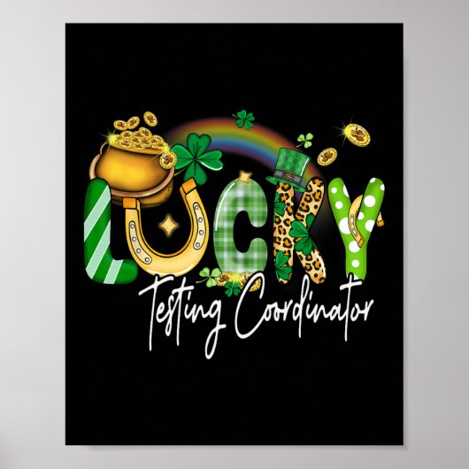 Gelukkig testcoördinator St. Patricks Dag Familie Poster (Voorkant)