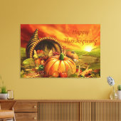 Gelukkig Thanksgiving 2 gewikkeld canvas Afdruk (Insitu (Woonkamer))