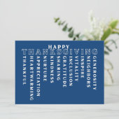 Gelukkig Thanksgiving-acrostic kaart (Staand voorkant)
