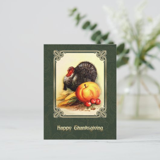 Gelukkig Thanksgiving.  Briefkaart (Staand voorkant)