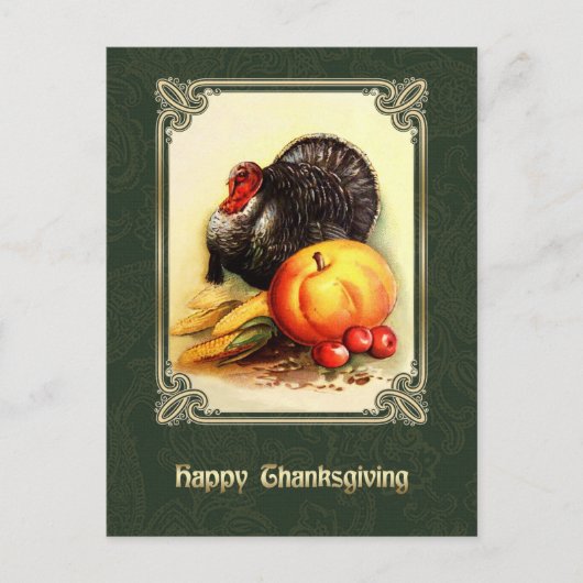 Gelukkig Thanksgiving.  Briefkaart (Voorkant)