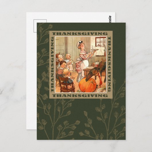 Gelukkig Thanksgiving.  Briefkaart (Voorkant / Achterkant)