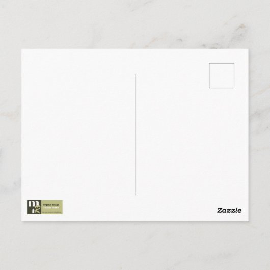 Gelukkig Thanksgiving.  Briefkaart (Achterkant)