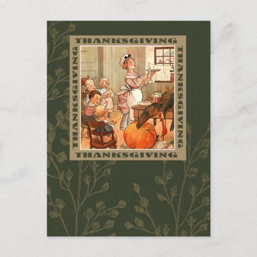 Gelukkig Thanksgiving.  Briefkaart (Voorkant)