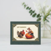 Gelukkig Thanksgiving.  Briefkaarten (Staand voorkant)