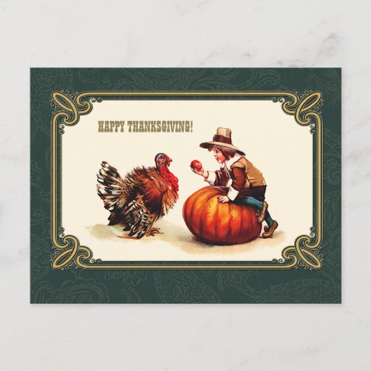 Gelukkig Thanksgiving.  Briefkaarten (Voorkant)