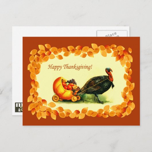 Gelukkig Thanksgiving. Briefkaarten voor  ontwerp (Voorkant / Achterkant)