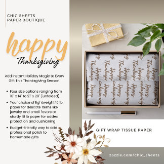 Gelukkig Thanksgiving-cadeaupapier Tissuepapier