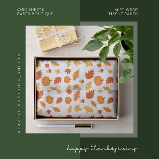 Gelukkig Thanksgiving-cadeaupapier Tissuepapier