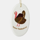 Gelukkig Thanksgiving! Cute Turkey Keramisch Ornament (Rechts)