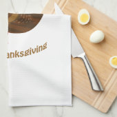 Gelukkig Thanksgiving! Cute Turkey Theedoek (Quarter Fold)