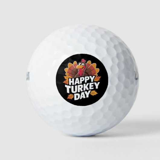 Gelukkig Thanksgiving Dag Dag Dag Vakantie cadeau Golfballen (Voorkant)