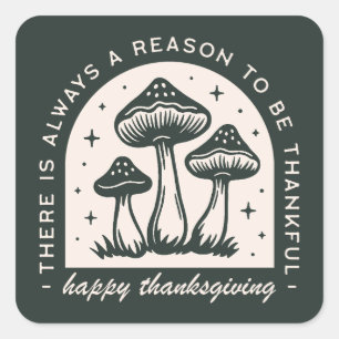 Gelukkig Thanksgiving dankbare citaten groene padd Vierkante Sticker