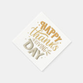 Gelukkig Thanksgiving Day. Kute herfst oranje lett Servet (Hoek)