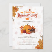 Gelukkig Thanksgiving Diner Herfst krans Kaart (Voorkant)